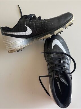 Nike Black White Golf Shoes- Lunarlon